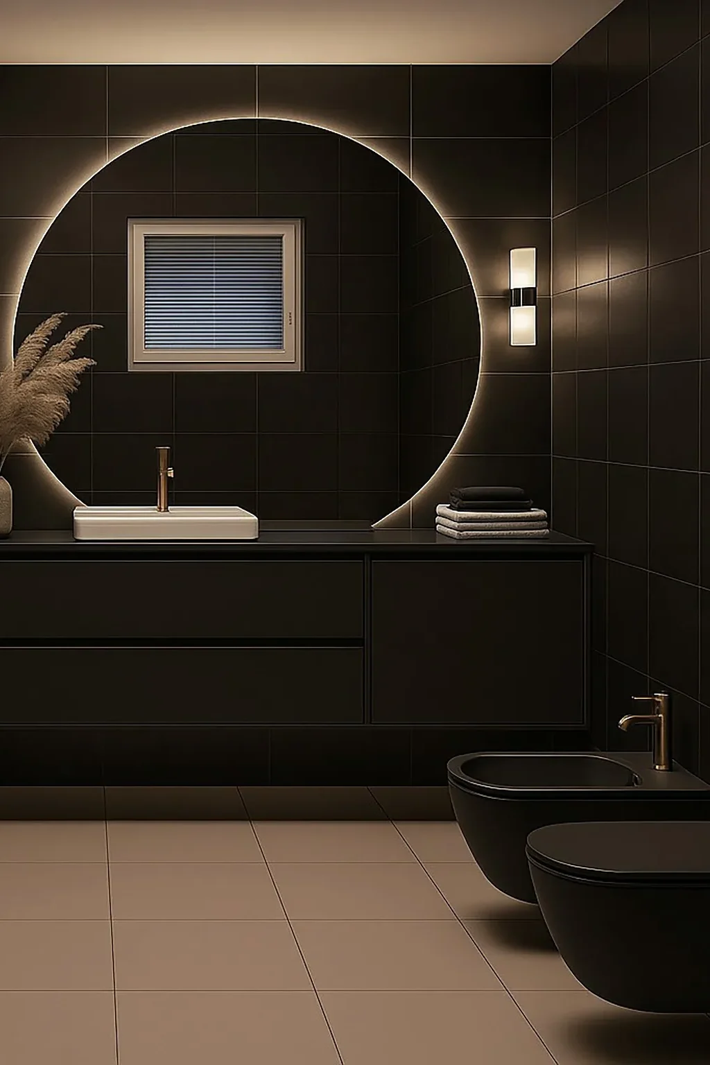 Luce e monocromia bagno