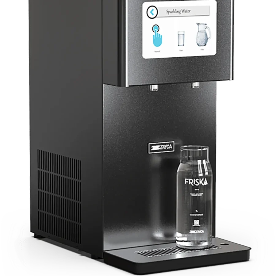Dispenser touch screen Zerica con bottiglia Friska
