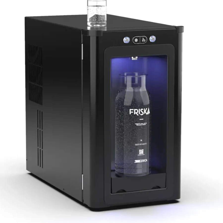 Dispenser d'acqua con illuminazione interna e bottiglia Friska